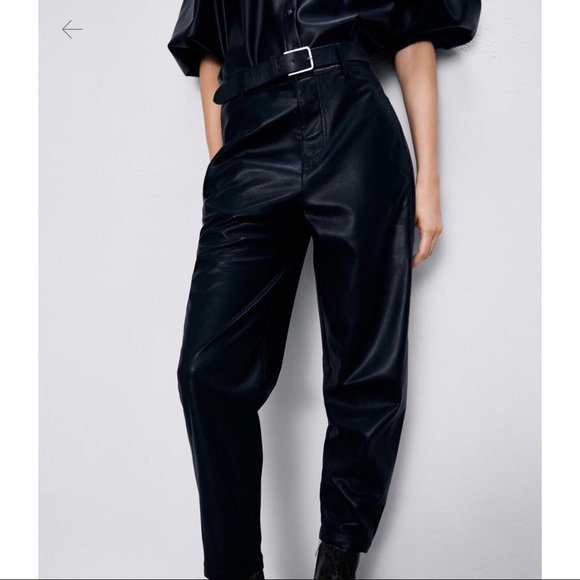 Zara Pants - Zara FAUX LEATHER PANTS